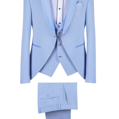 Slávnostný oblek SOO1-DMY 23341 bledo-modrý