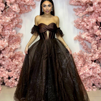 Dámske spoločenské šaty ORTIS hnedá