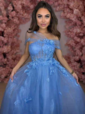 Dámske spoločenské šaty RIO modré