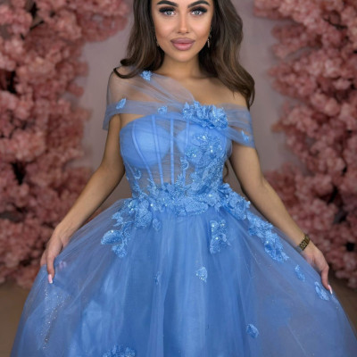 Dámske spoločenské šaty RIO modré