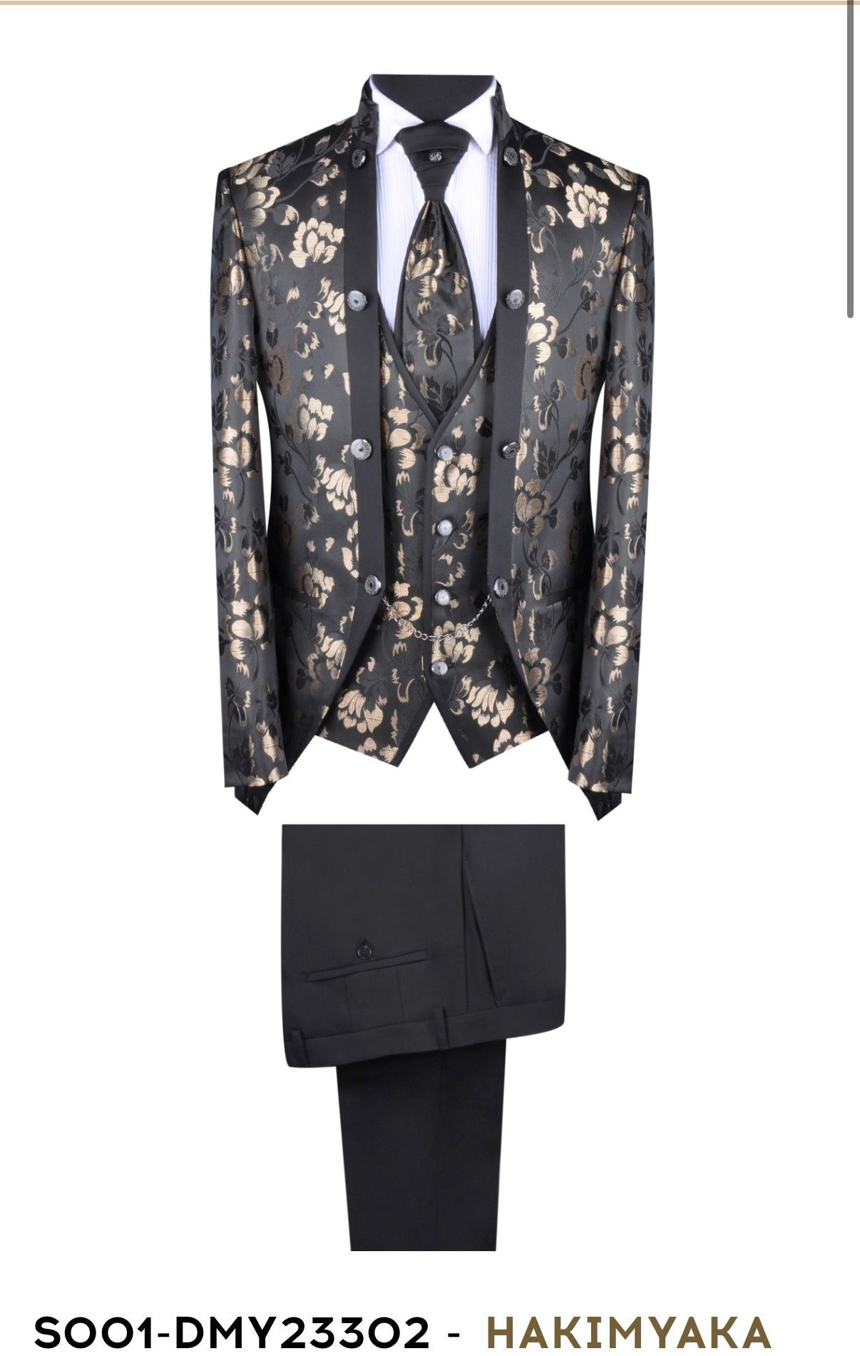 Slávnostný oblek S094-DMY 23408 čierny 