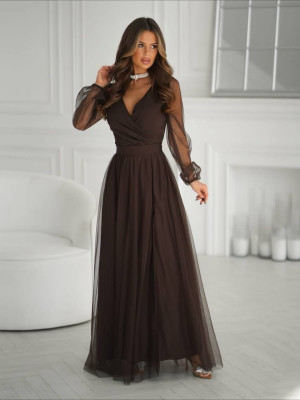 Dámske spoločenské šaty COCO hnedé