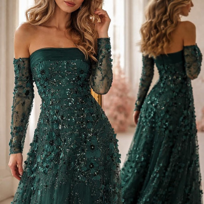 Dámske spoločenské šaty SUBARU zelené