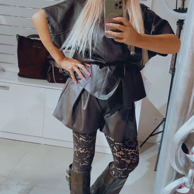 Nohavicový komplet Monako hnedý