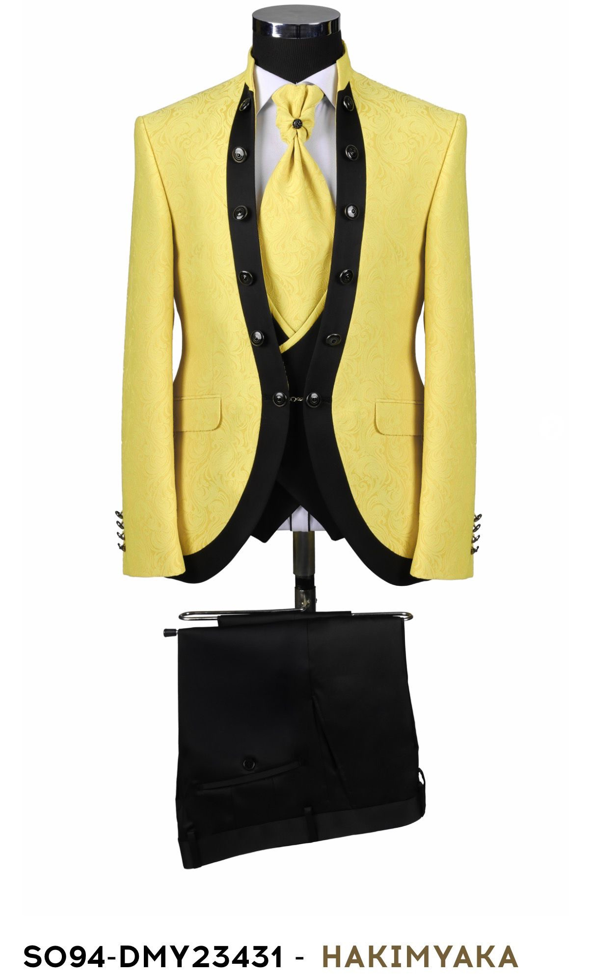 Slávnostný oblek S094-DMY 23431 žltý