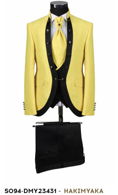 Slávnostný oblek S094-DMY 23431 žltý