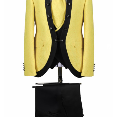 Slávnostný oblek S094-DMY 23431 žltý