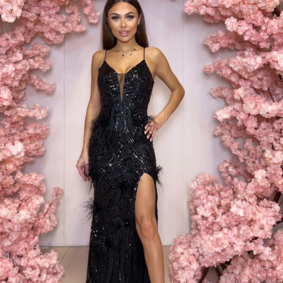 Dámske spoločenské šaty PUSIA čierne