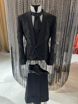 Pánsky svadobný oblek BAGGI 215998 čierny