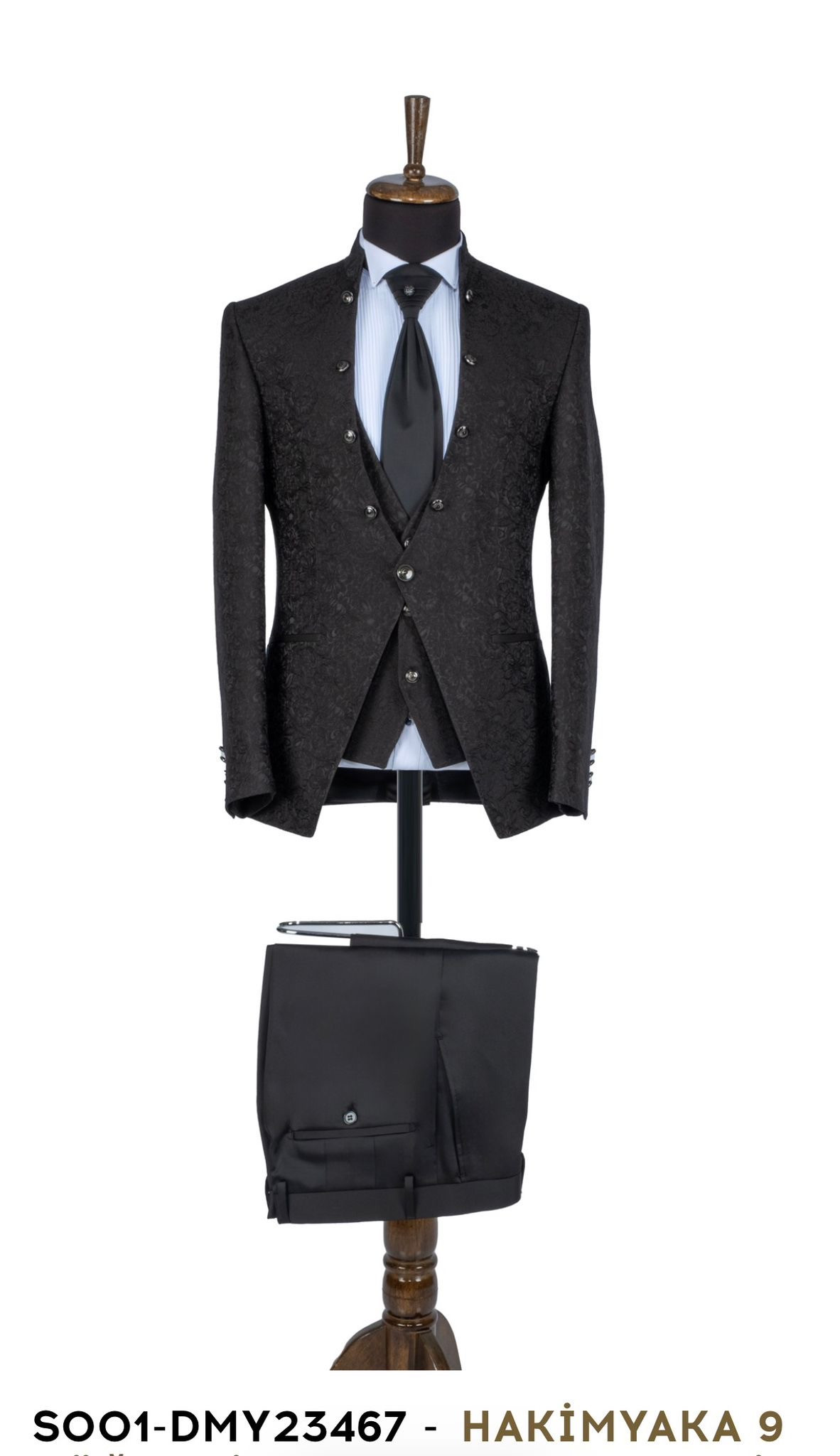 Slávnostný oblek S001-DMY 23467 čierny 