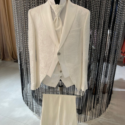 BAGGI spoločenský oblek biely S001-DMY 22025