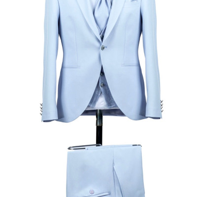 Slávnostný oblek SOO1-DMY 24811 bledo-modrý