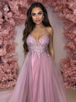 Dámske spoločenské šaty ZEFIR staroružová