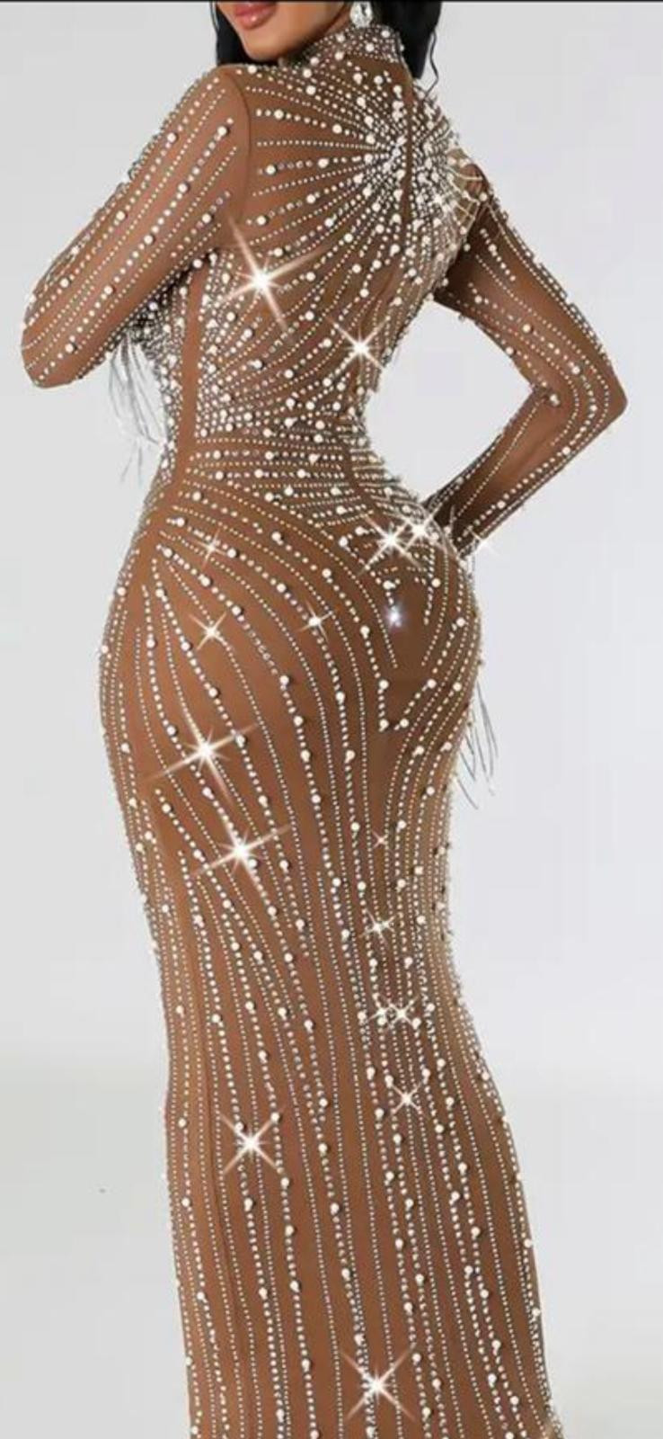 Dámske spoločenské šaty PERLA hnedé