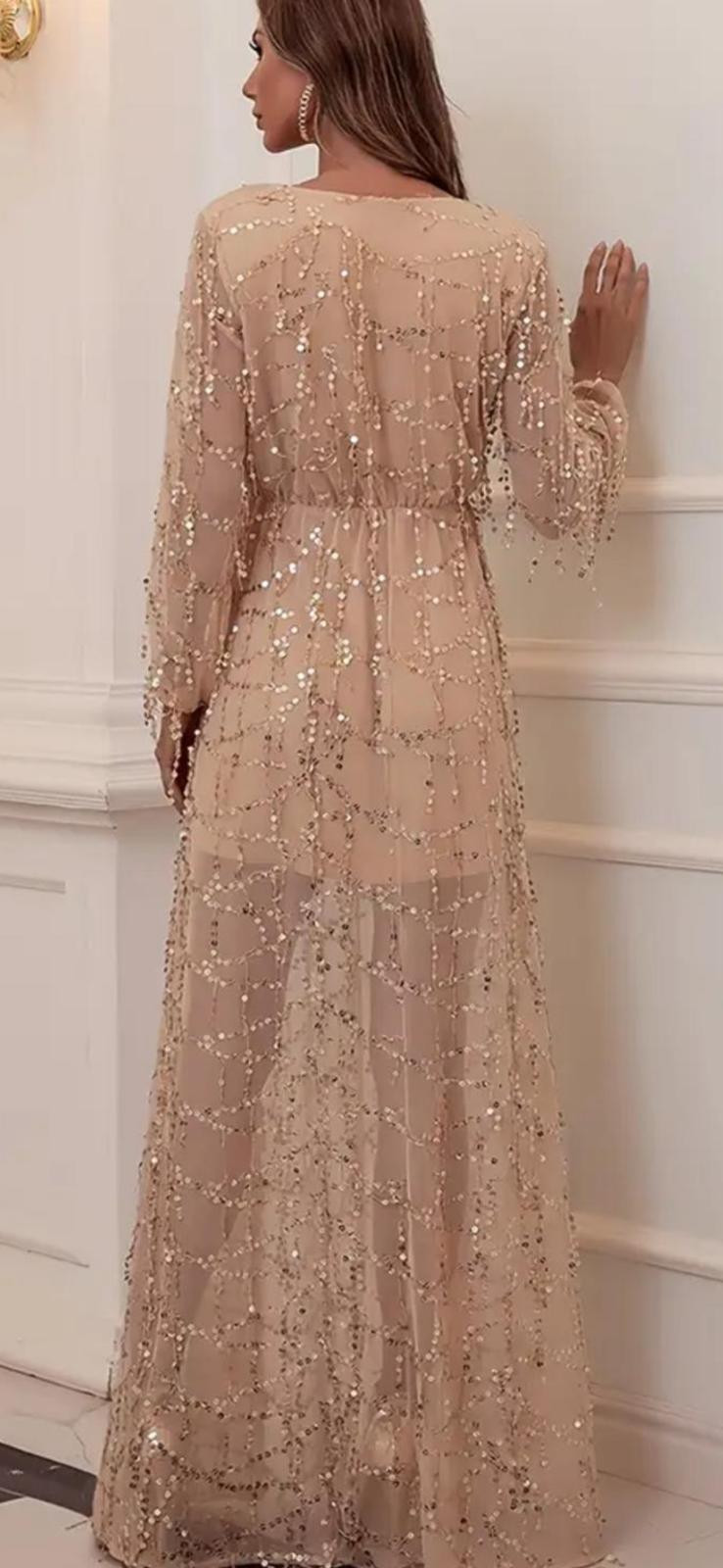 Dámske spoločenské šaty zlaté