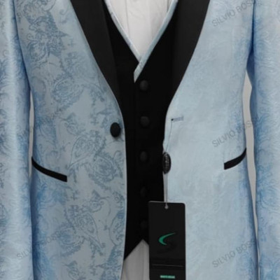 Slávnostný oblek 312-6 bledo modrý