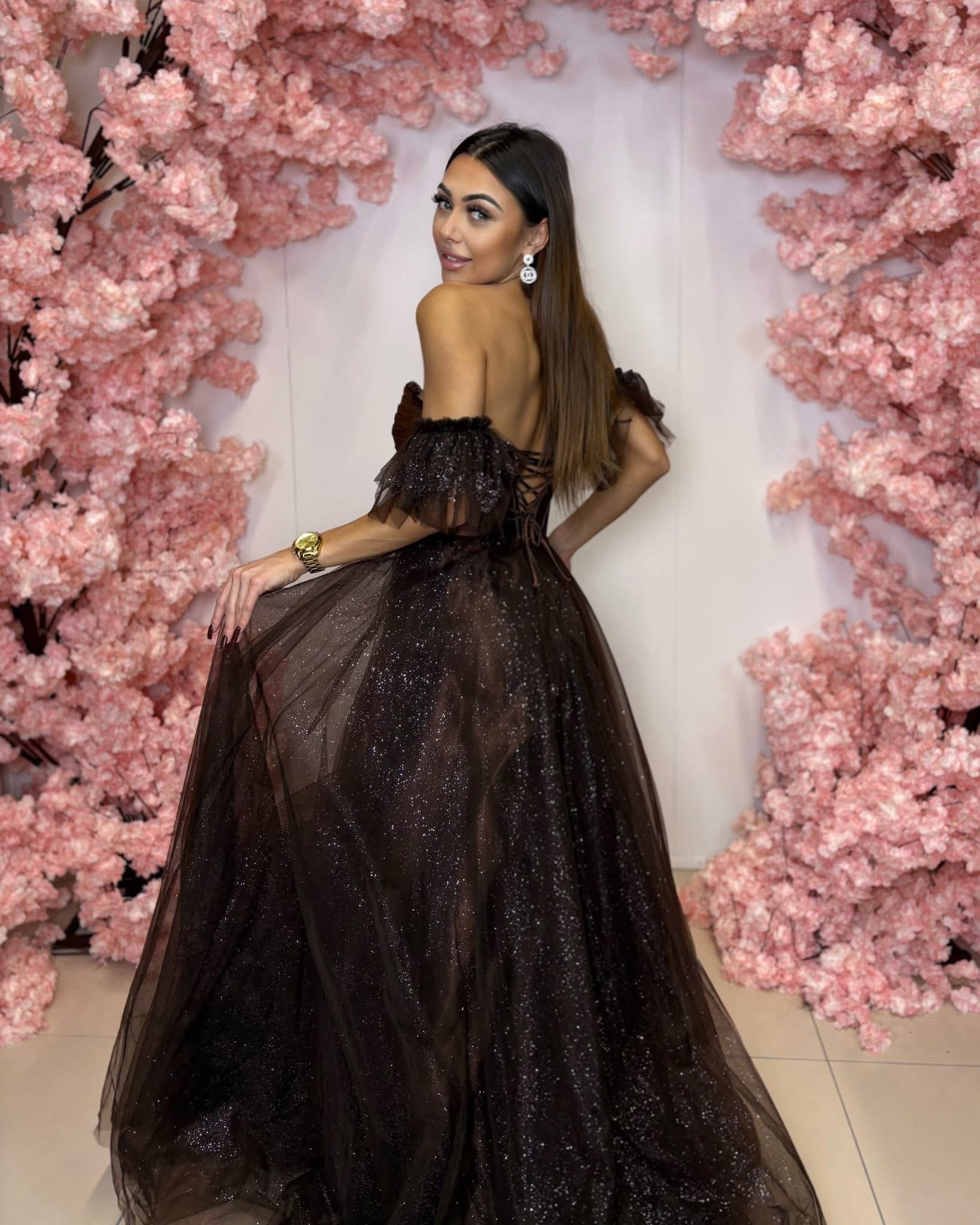 Dámske spoločenské šaty ORTIS hnedá