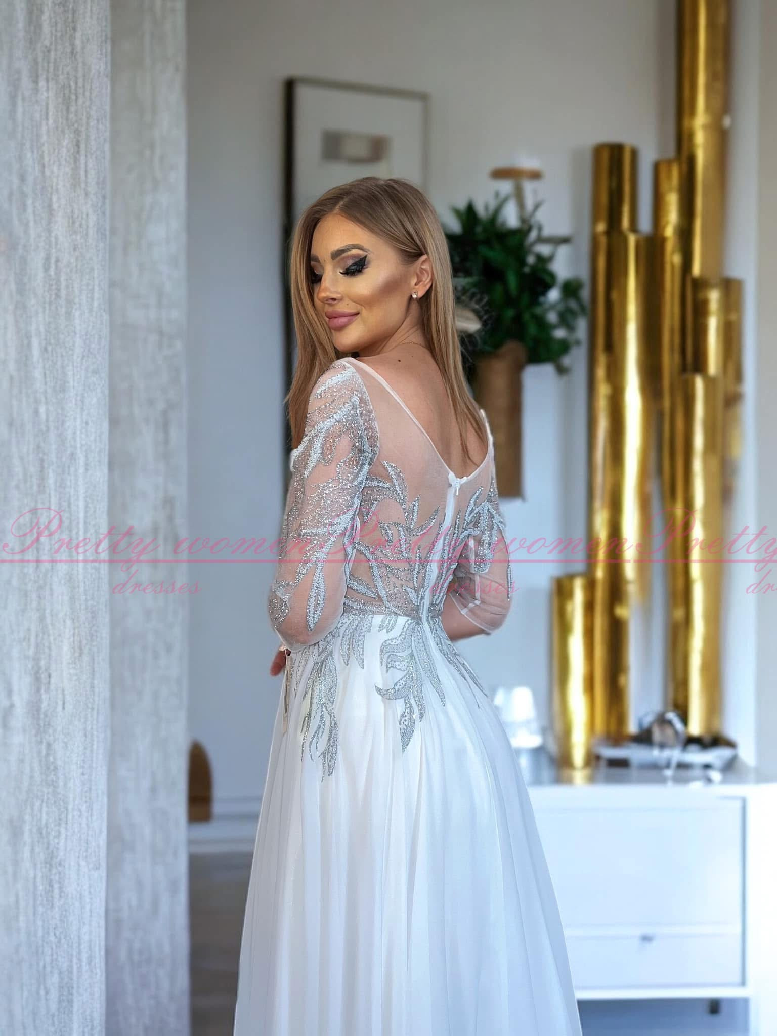 Spoločenské šaty MELANIA biele