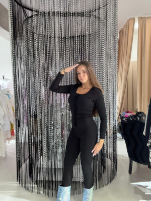 Nohavicový overal MALIBU čierny