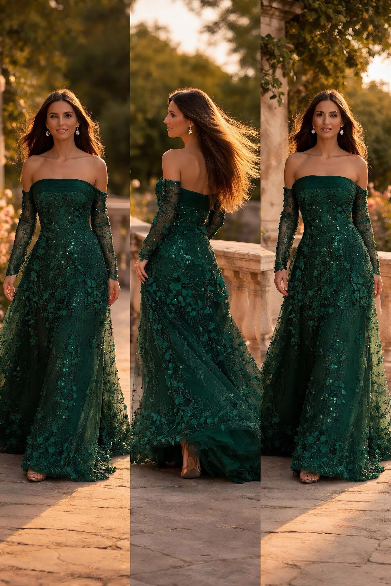 Dámske spoločenské šaty SUBARU zelené