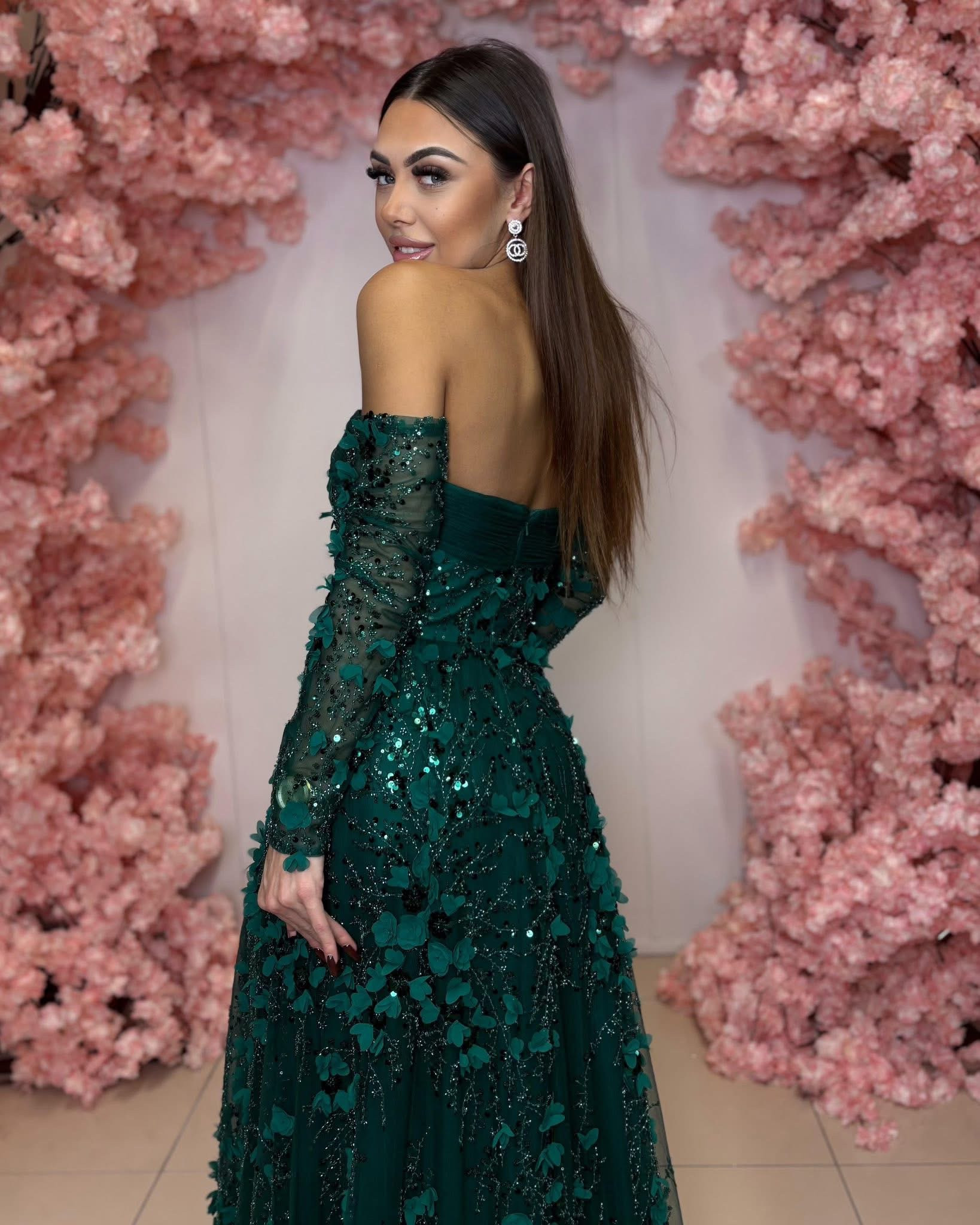 Dámske spoločenské šaty SUBARU zelené