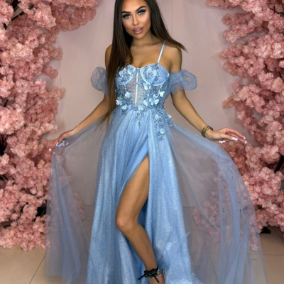 Dámske spoločenské šaty MADRYT modré