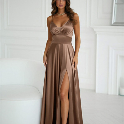 Dámske spoločenské šaty ANIS hnedé