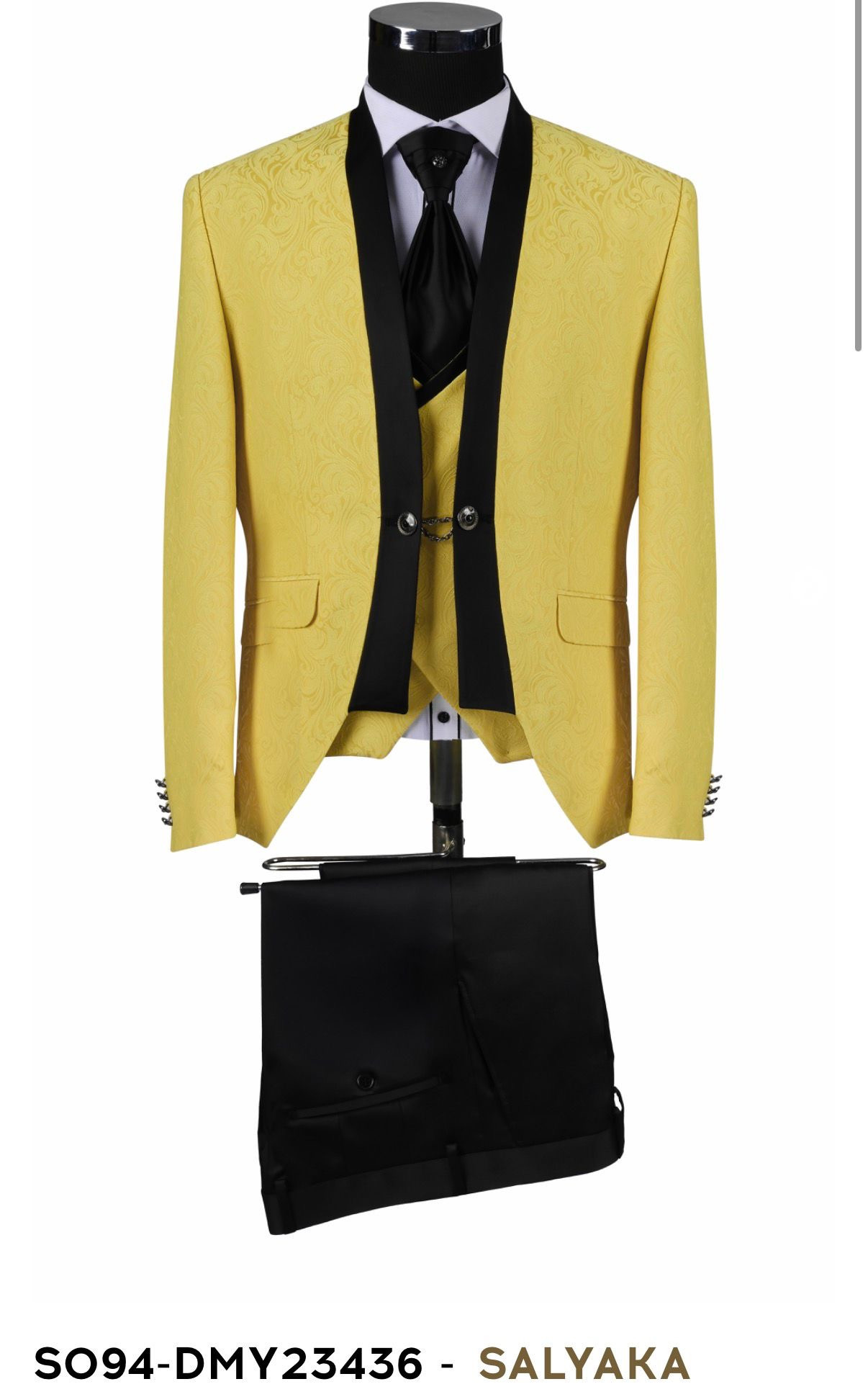Slávnostný oblek S094-DMY 23436 žltý