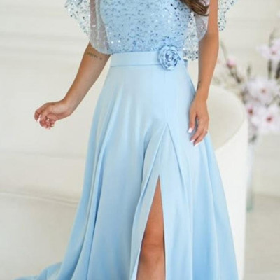 Dámske spoločenské šaty VENEZIA modré