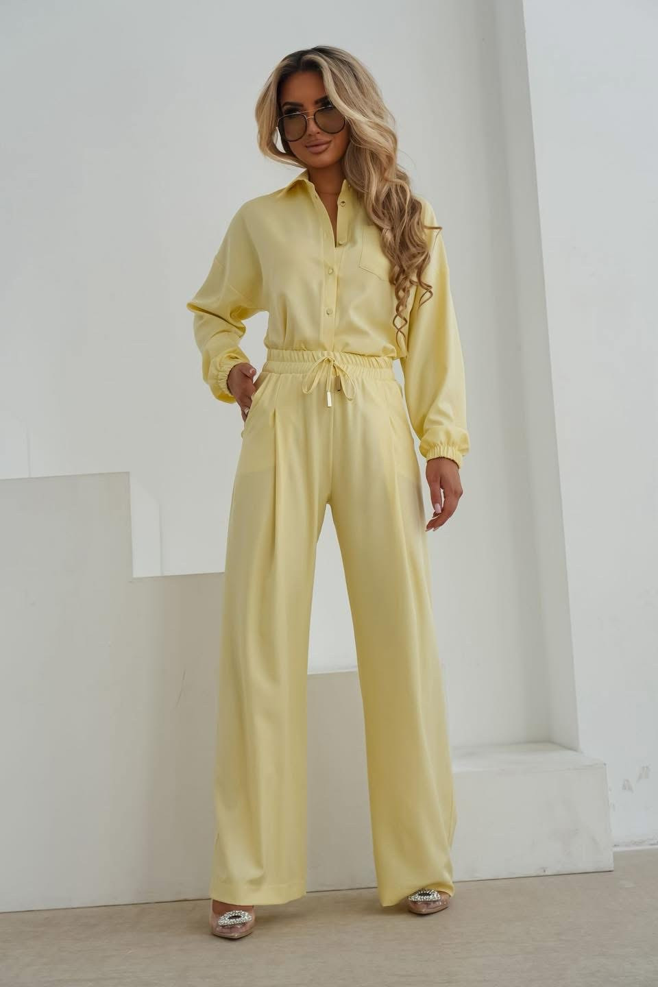 Nohavicový komplet AGOSTINY III. žltý