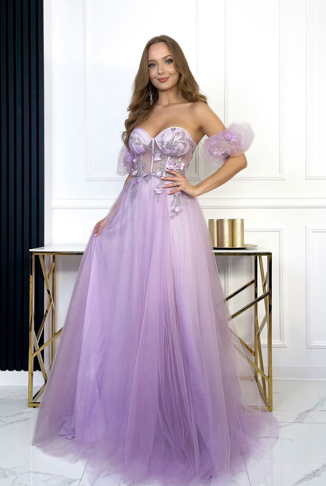 Dámske spoločenské šaty ZEFIR violet