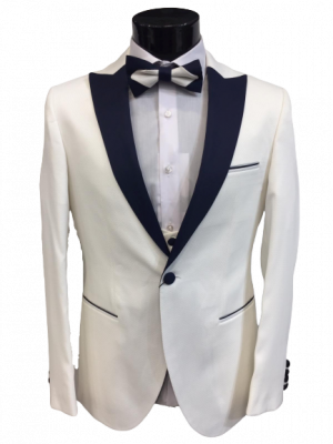 Pánsky Svadobný Oblek BAGGI 900240 bielo-čierny