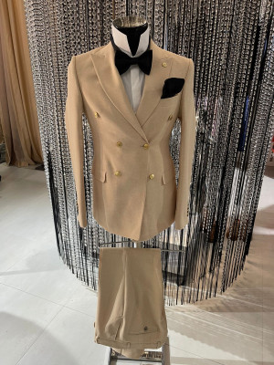 Pánsky oblek RIVOLLI 1381063324Y231 béžový