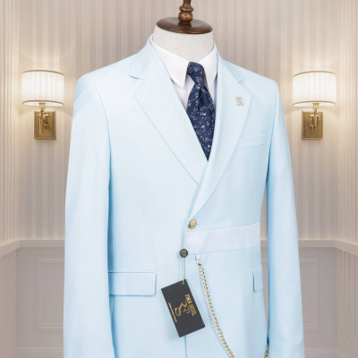 Slávnostný oblek Konrád bledo-modrý