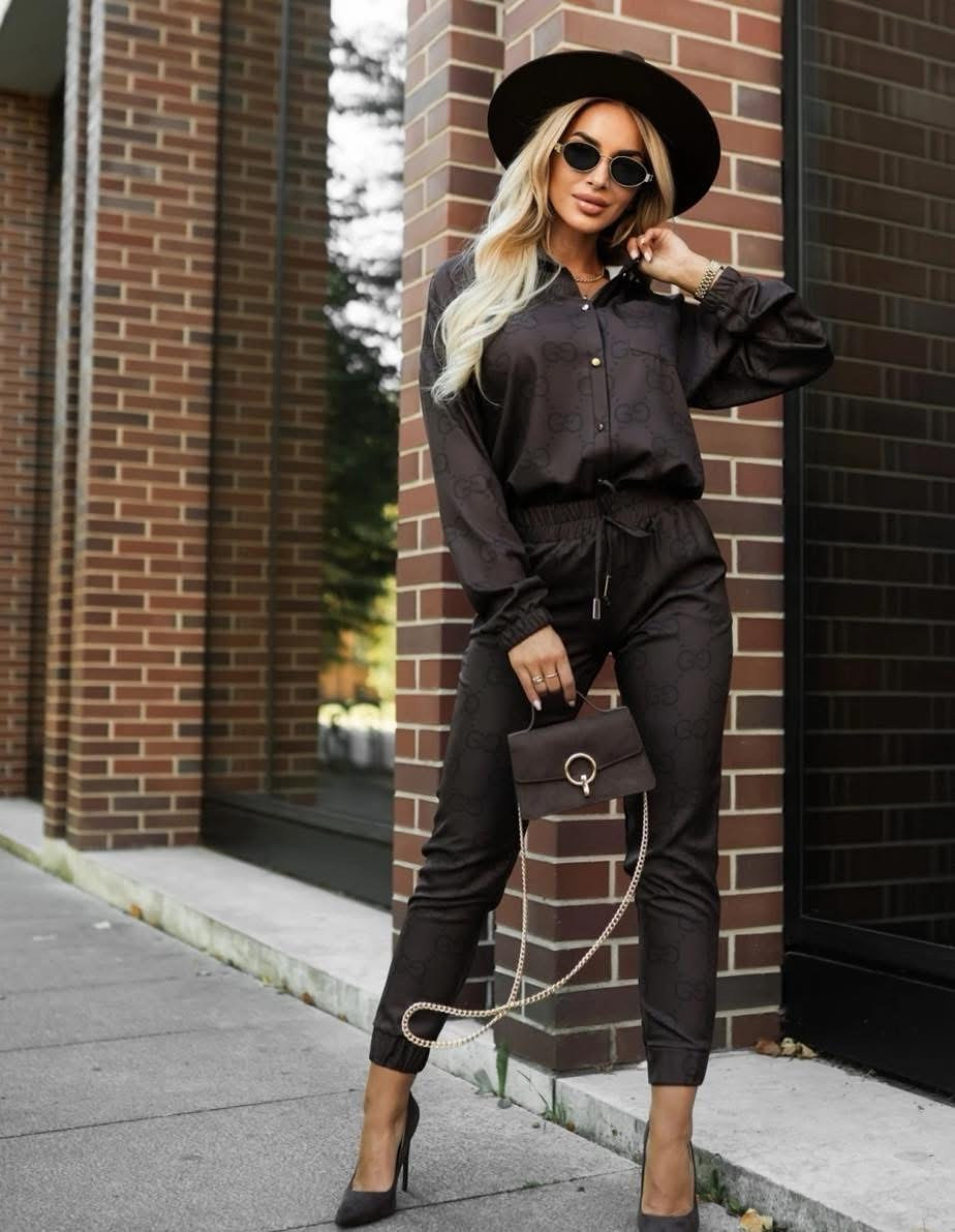 Nohavicový komplet GG tmavo-hnedý