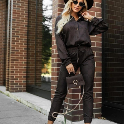 Nohavicový komplet GG tmavo-hnedý