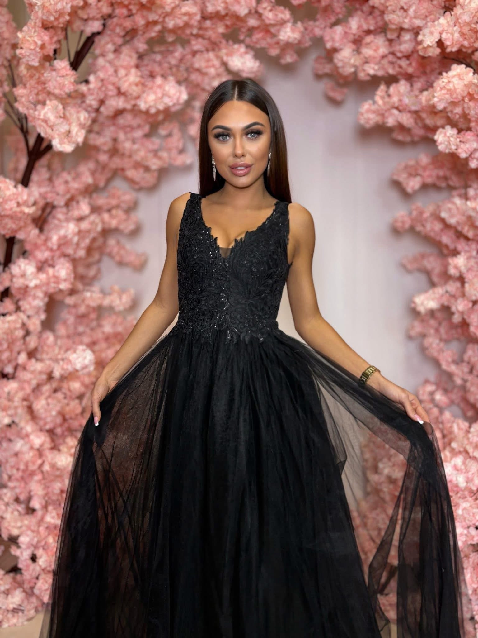 Dámske spoločenské šaty ZYNJA čierne