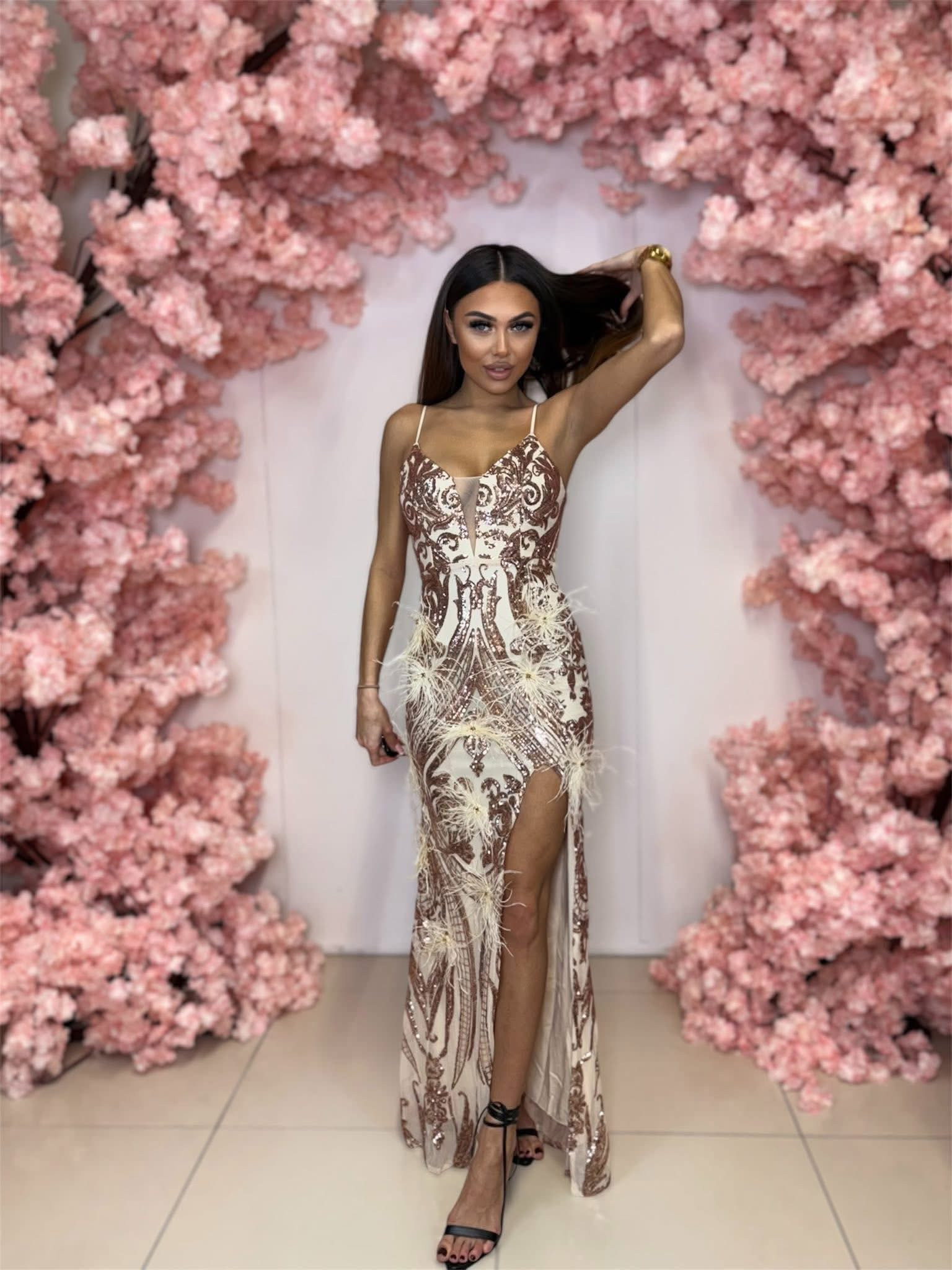 Dámske spoločenské šaty PUSIA zlaté