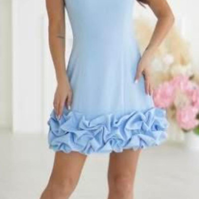 Dámske spoločenské šaty TENERIFE modré krátke