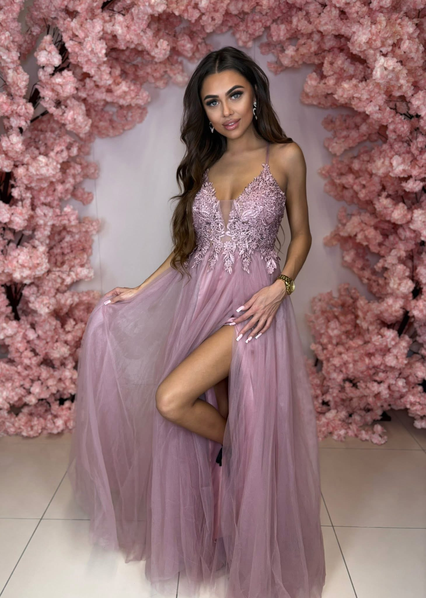 Dámske spoločenské šaty ZEFIR staroružová