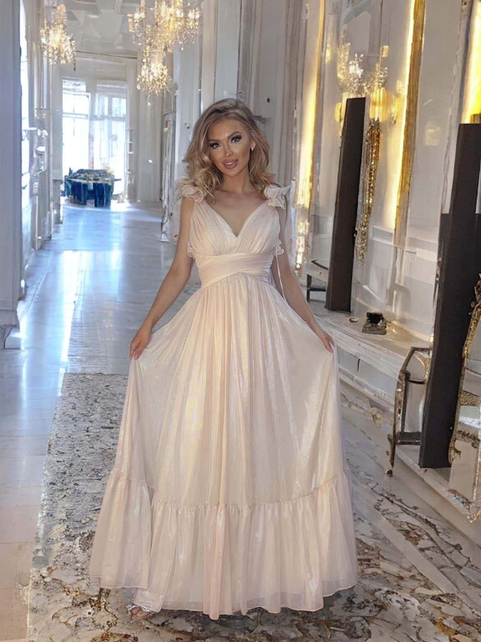 Dámske letné šaty RAINBOW béžové