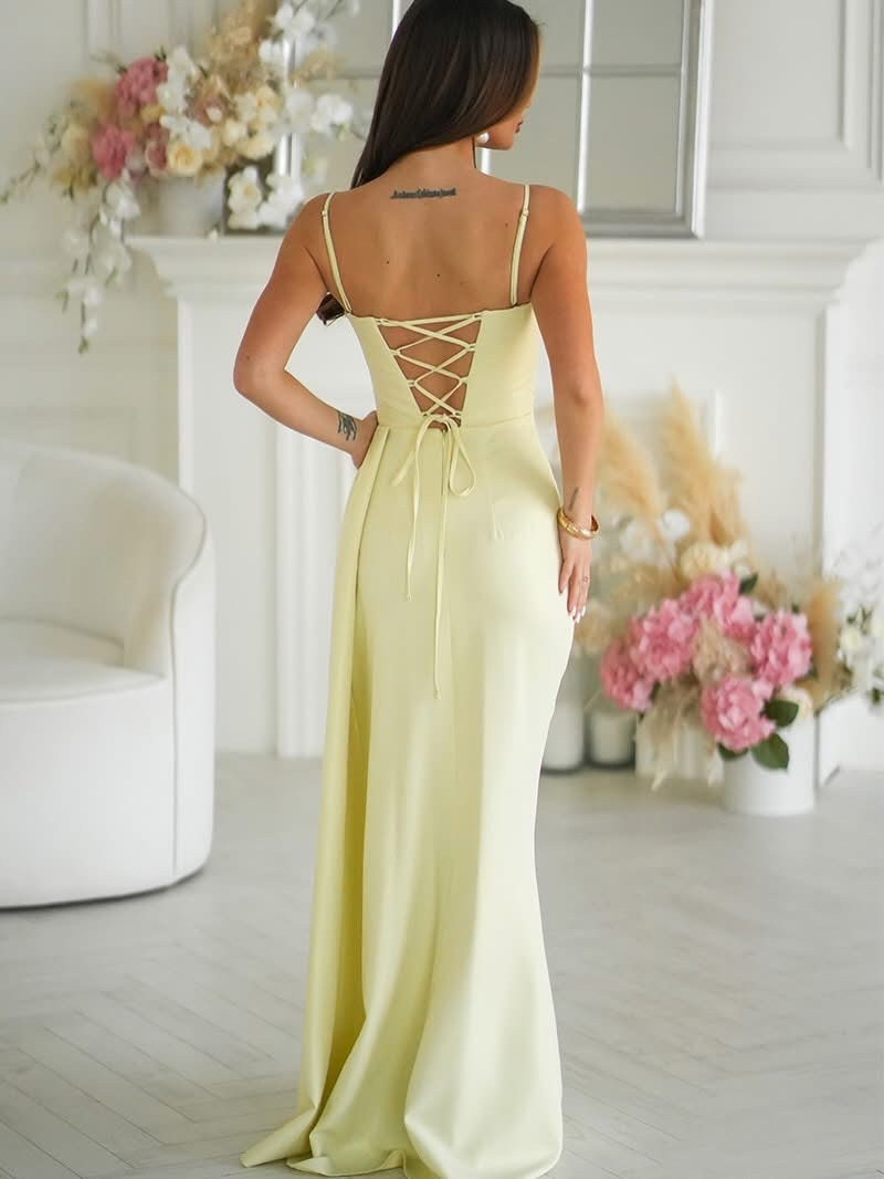 Dámske spoločenské šaty LENS žlté